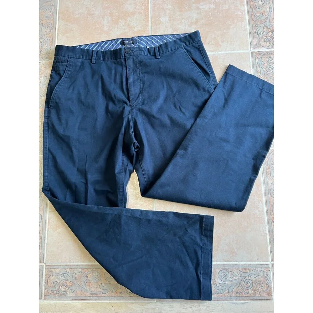 Banana Republic Vintage straight blue navy‎ cotton blend pants Men size 38x29